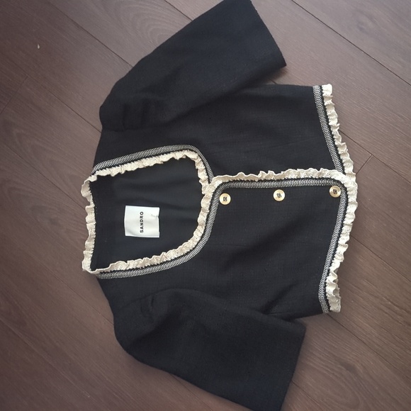 Sandro Tweed Cropped Top - Picture 9 of 13